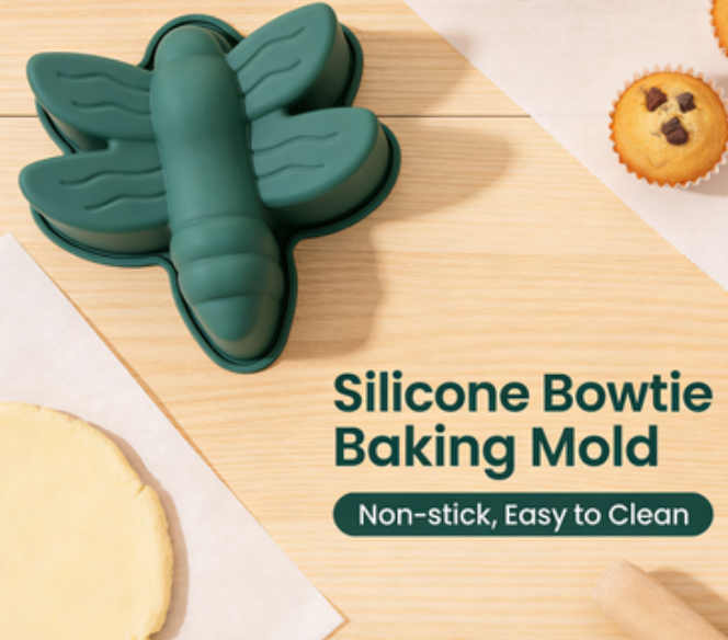 Sage Green Silicone Bow Baking Mold