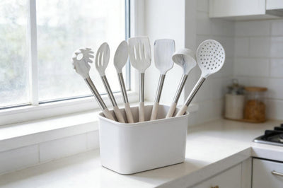 Heat-Resistant Marble-Texture Silicone Kitchen Utensil Set
