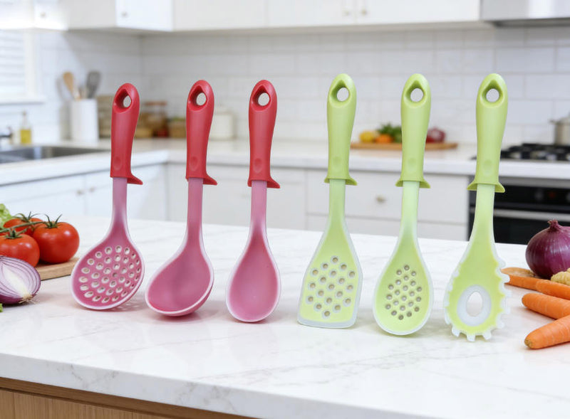 GradientComfort Premium Silicone Kitchen Utensil Set - Heat Resistant with Ergonomic Handles