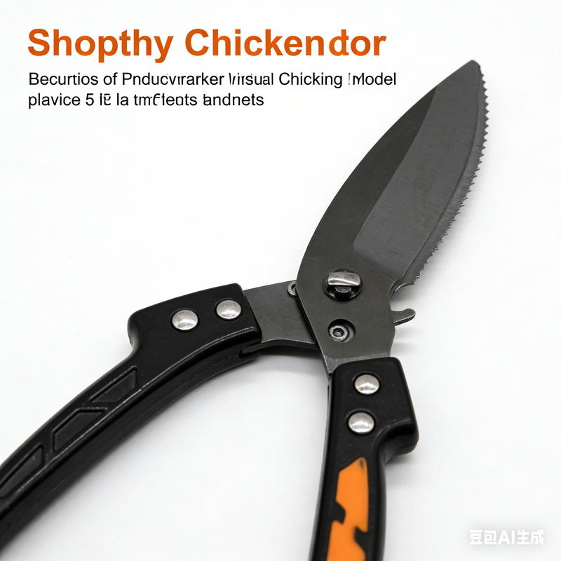 Multi-Function Kitchen Shears – Heavy-Duty Bone-Cutting Scissors for Poultry & Meat | Ergonomic Grip with Orange Accent