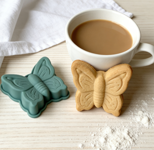 Sage Green Butterfly Silicone Baking Mold
